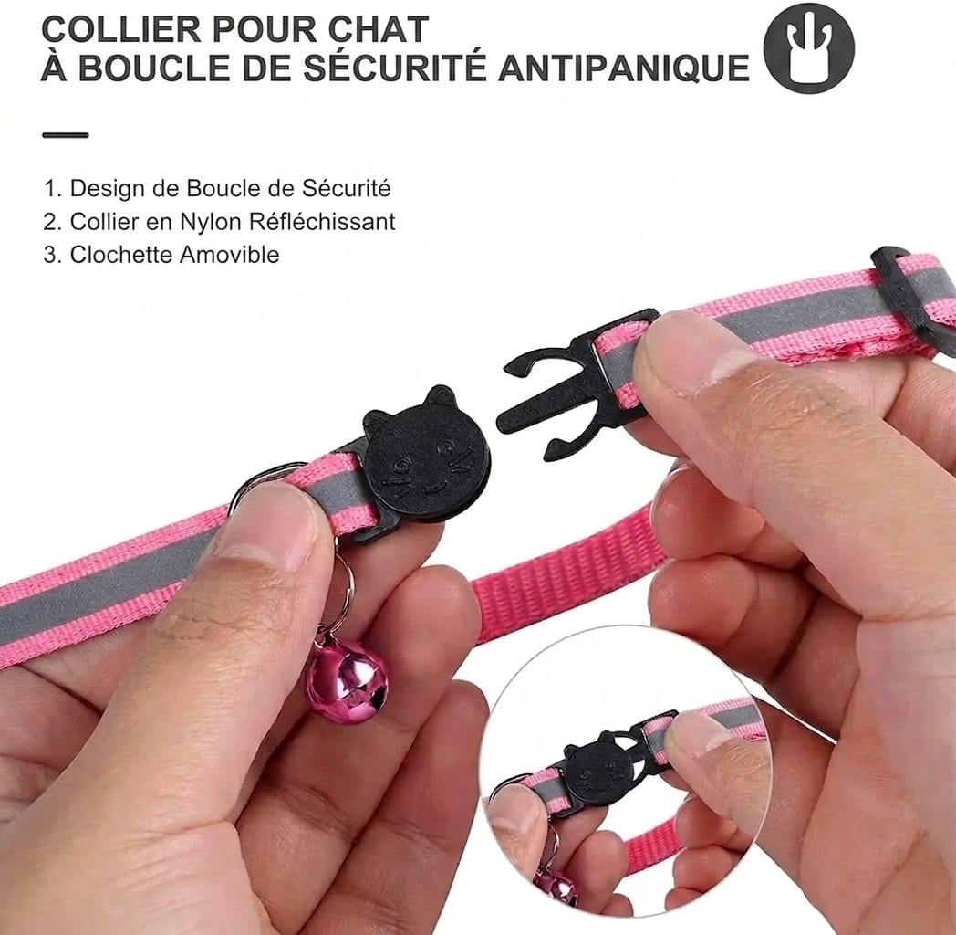 Boucle de sécurité anti-étranglement du collier