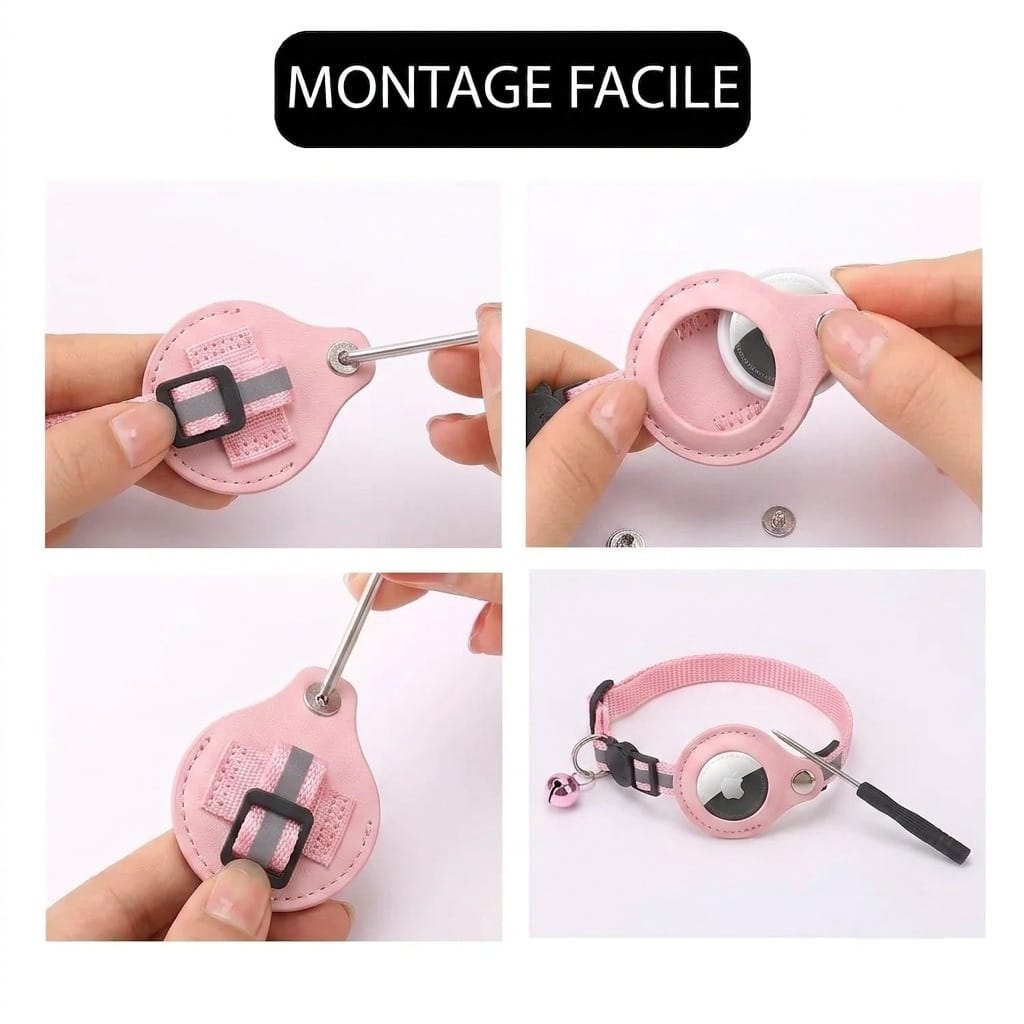 Montage du collier avec support traceur